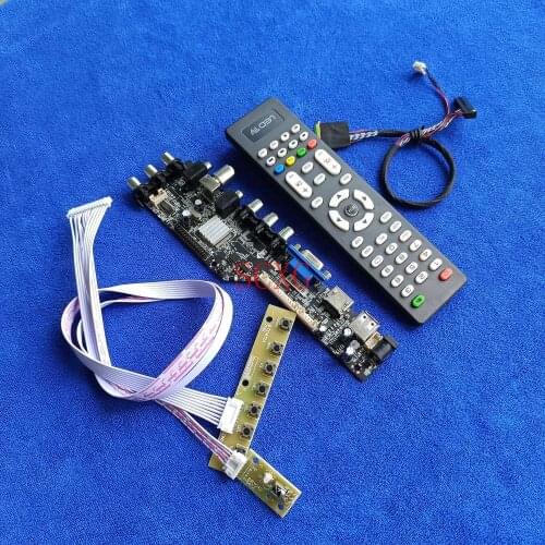 LCD LED Kit Fit LTN156AT14/LTN156AT15/LTN156AT17 Screen drive board DVB AV VGA USB HDMI-compatible 40 Pin LVDS 1366*768 Digital