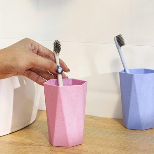 1pcs Household Geometric rhombus Washing Cup Couple Brushing Cups Plastic Creative Simple Nordic Toothbrush Cup Mug
