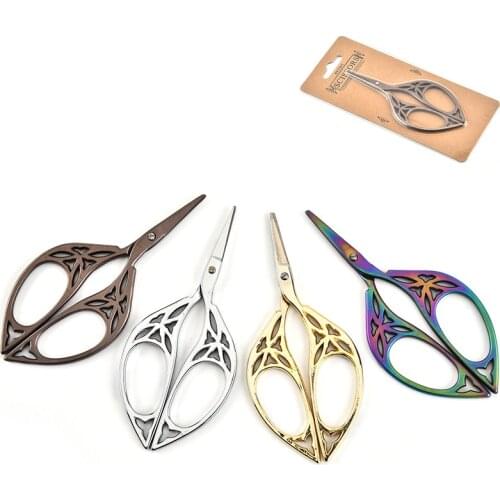 1Pcs Stainless Steel Vintage Scissors Sewing Fabric Cutter Embroidery Scissors Tailor Scissor Sewing Thread Scissor Yarn Shears
