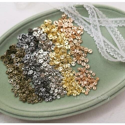 10pcs/20pcs/50pcs 3mm,4mm,5mm Mini BJD Doll Buttons Two Eyes Round Buckle for DIY Doll Clothes Decor Accessories