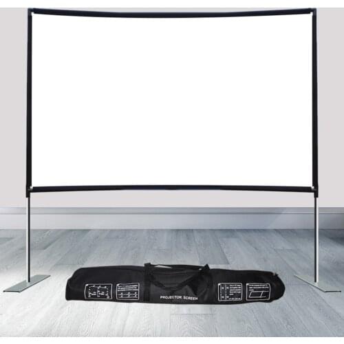 100 120inches Ultra HD 4K Projector Screen with Double Bass 16:9 Portable Full HD 1080P Home Outdoor Theater Projector Screen
