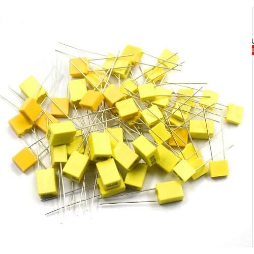 20pcs Polypropylene Safety Plastic Film 100V 1nF ~ 470nF 100nf 220nf 10nf 47nf 22nf 1nf 0.47uf 0.1uf Correction capacitor