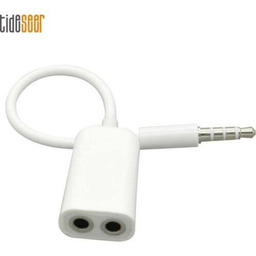 3.5mm Earphone Headphone 1 Male to 2 Dual Female Y Splitter Stereo Audio Cable Adapter Jack For iPhone Tablet PC MP3/4 2000pcs
