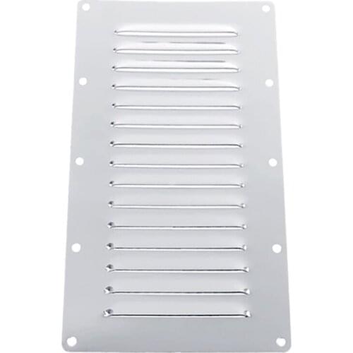 Stainless Steel 304 Marine Rectangular Venting Panel Air Vent Louver Grille Ventilation Louvered Ventilator Grill Cover