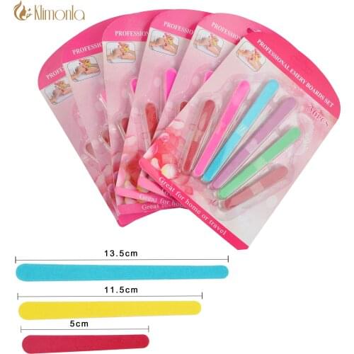 36 Pcs/card Mini Nail Files 180/240 Colorful Wooden Nail File Lima Buffer Pedicure and Manicure Lixa De Unha DIY Nail Tools Sets