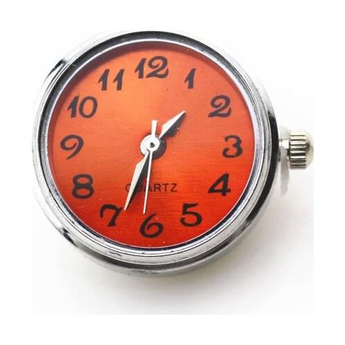 6pcs/lot Orange Watch Face Click Snap Buttons for 18mm Snap Bracelet&Bangles DIY Snap Jewelry Charms