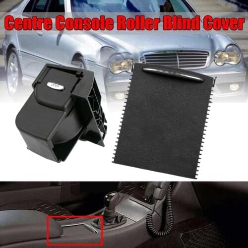 Car Front Drink Holder Cup Holder with Shutters Cup Holder Roller Blind Cover for Mercedes Benz C-Class W203 2000-2007