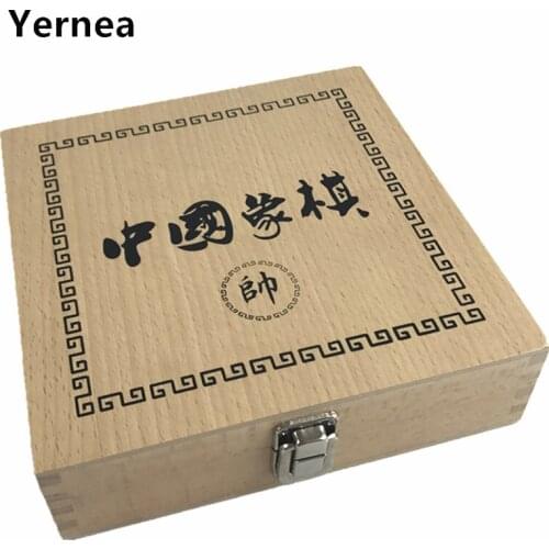 Boutique Wood Chinese Chess Set Large High-grade Chinese Chess Pieces Wooden Box Loading Simulation Leather Chessboard Gift