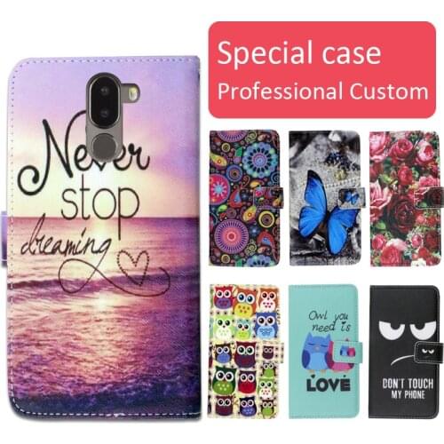 Fashion cartoon printed flip wallet leather case for Doopro P5 Pro with Card Slot phone bag book case,free gift