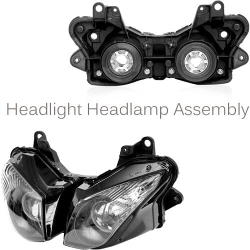 Black Motorcycle Front Headlight for Kawasaki Ninja ZX6R ZX-6R 2009 2010 2011 2012 Lighting Headlamp Lights Parts