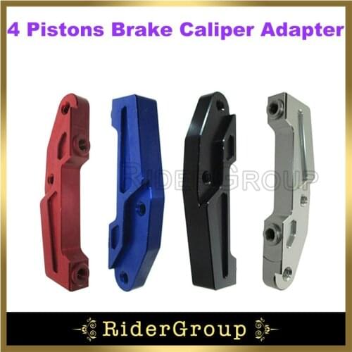 CNC Aluminum Racing 4 Pistons Brake Caliper Adapter For Pit Dirt Bike Motorcycle Motard Parts