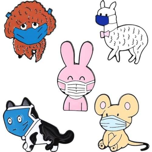 Aesthetic Pin Badges Enamel Brooch On Backpack Womens Metal Anime Lapel Pins Enamel Badges Brooches For Clothes Cute Rabbit Pin