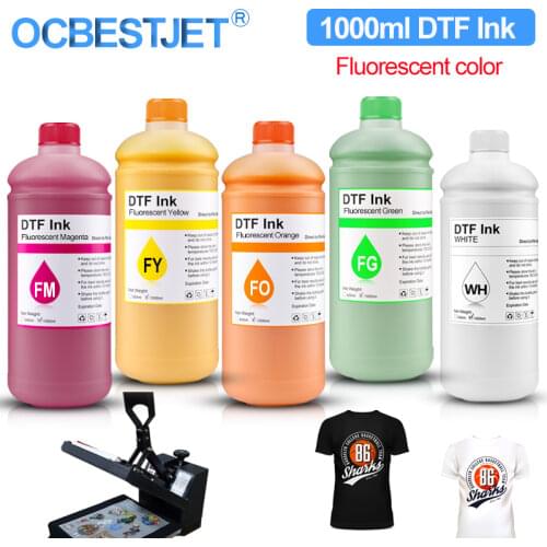 1000ML/Bottle Fluorescent DTF Ink PET Film Transfer Ink For Direct Transfer Film Printer For L1800 For 4720 i3200 printhead