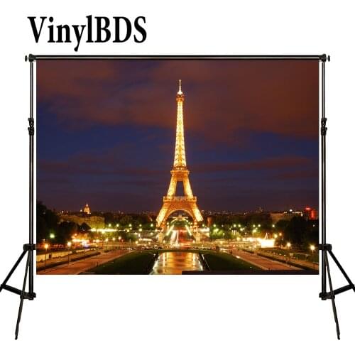 VinylBDS 8X8FT Eiffel Tower Backdrop French Background Dark Photography Backdrops Wedding Backdrops For Photography Studio