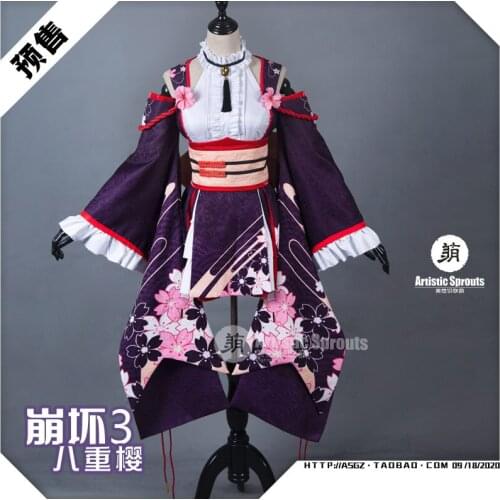 Honkai Impact 3rd Yae Sakura Summer Sakura Birthday Party Kimono Cosplay Costume Uniforms Free Shipping F