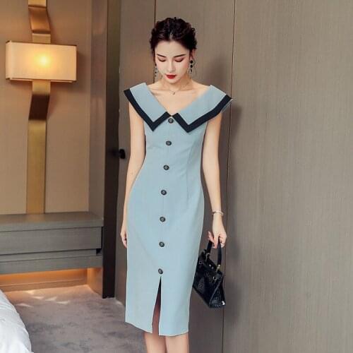 Синие летние платья JSXDHK China At AliExpress