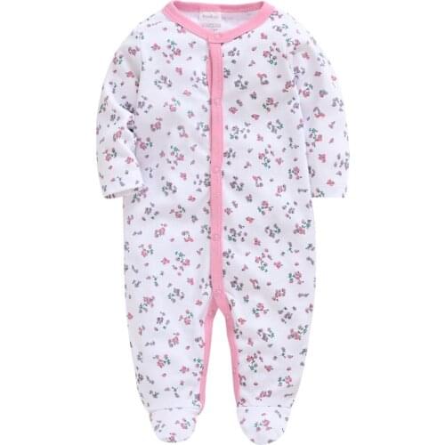 Kavkas 2020 New Newborn Baby Boys Girls Romper Animal Printed Long Sleeve Winter Cotton Romper Kid Jumpsuit Outfits Clothes