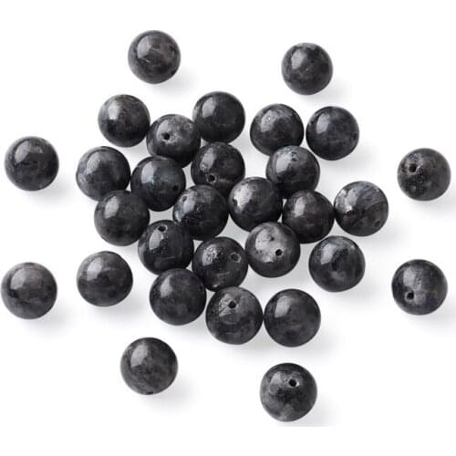 30pcs 12mm Natural Labradorite Stone Bead Round Loose Spacer Beads for Jewelry Making DIY Bracelet Necklace Handmade Craft