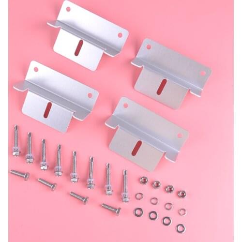 LETAOSK 4 Set Aluminum Solar Panel Z-Bracket Mounting with Bolts Aluminum for RV Boat