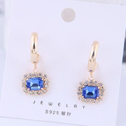 Fashion Jewelry New Arrival Rhinestone Covered Crystal Earrings Gold Filled Silver Pin Earrings For Women Girl Gift