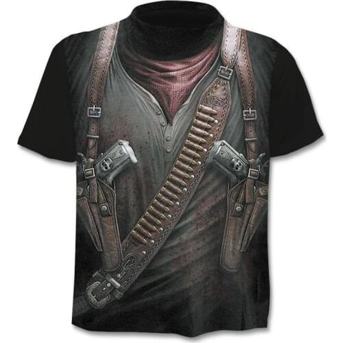 Brand Motorcycle T Shirt Punk T-shirt Knight Shirts 3d T Shirt Men Casual Vintage Hip Hop Summer Tee Top Homme Clothes