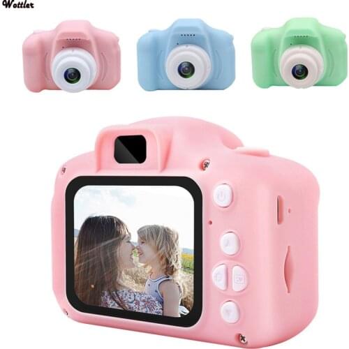 Real Mini Camera Kids Toys Cartoon 2 Inch HD Screen Digital Cameras Video Recorder Camcorder Language Switching Timed Shooting