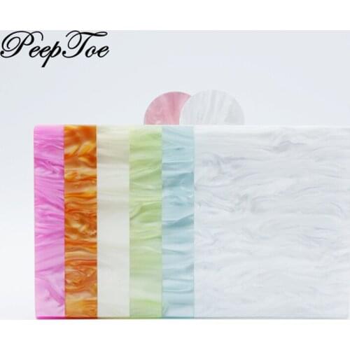 New Wallet Pearl White Acrylic Clutch Purse Chic Rainbow Striped Party Evening Bag Casual Patchwork Hardcase Cute Chains Handbag