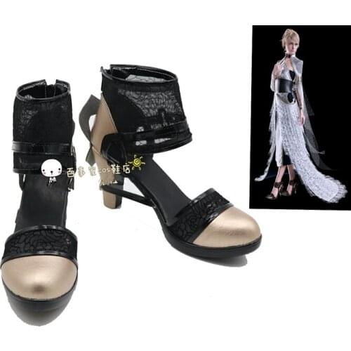 Final Fantasy XV Lunafrena Nox Fleuret Cosplay Shoes FFXV FF15 Anime Boots