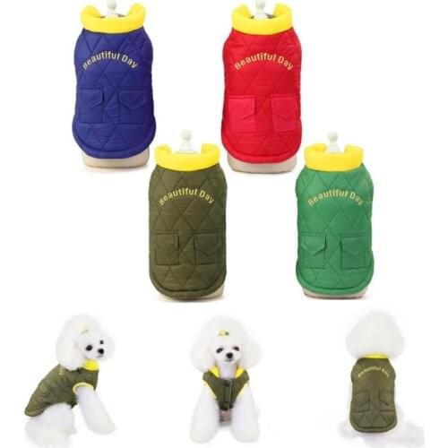 Pet clothes Winter dog clothes cat clothes Fleece dog vest small and medium type Clothes for dogs for cats Two-legged dog coat