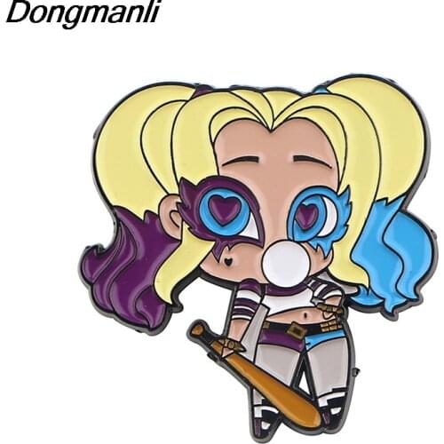 P5176 Dongmanli Girl Hard Enamel Pins Badge Backpack Collar Lapel Women Men Fashion Jewelry