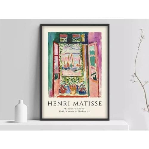Henri Matisse The open window Poster, Matisse Art Print, Matisse Art Exhibition poster, Matisse Fishbowl Poster, Henri Matisse