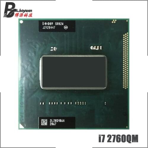 Intel Core i7-2760QM i7 2760QM SR02W 2.6 GHz Quad-Core Eight-Thread CPU Processor 6M 45W Socket G2 / rPGA988B
