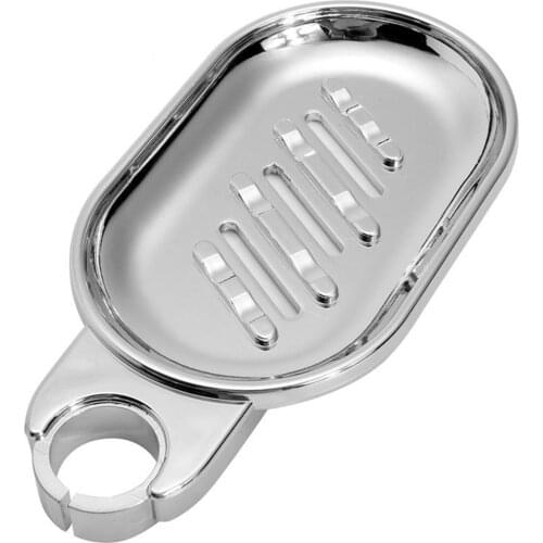 Durable Home Bathroom Soap Dish Plate Tray Rack Holder for 22mm Shower Rail Sanitary facilities