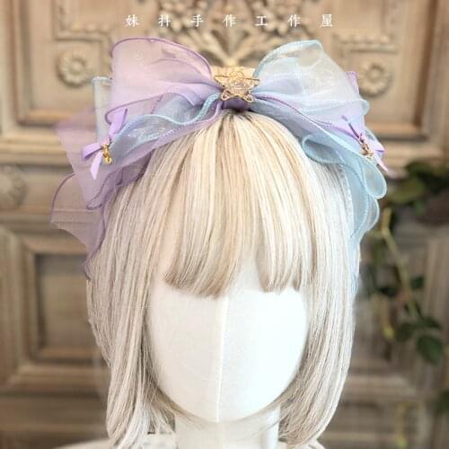 Hand Made Small Girl Shaking Hand Made Lolita Hair Band Side Clip KC Headdress COS Hair Accessories