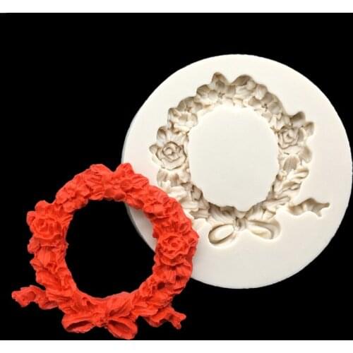 Flower Frame Shape Silicone Mold Sugarcraft Chocolate Cupcake Baking Mold Fondant Cake Decorating Tools