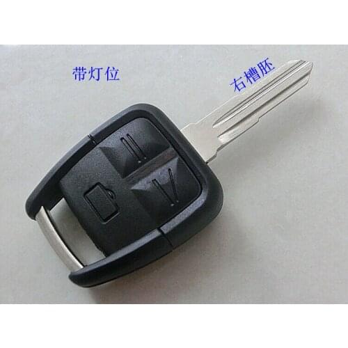 3 Buttons Replacement Remote Key Case Shell For Opel With Light YM28 Right Blade Fob Key Cover 5PCS/lot