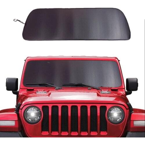 Windshield Sunshade Cover, for Jeep Wrangler JL JLU 2018 2019 Aluminum Foil Sun Visor Mat Anti UV Ray Heat Shield