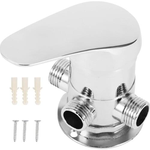 G1/2in 3 Way Tee T Shape Adapter Connector for Angle Valve Bathroom Shower Head Water Separator Diverter Switch Mixing valve