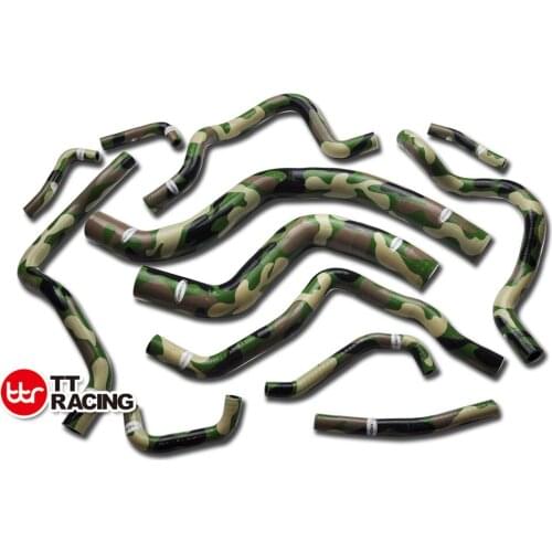 TT1404DMGR - Silicone Radiator Hose Kit MITSUBISHI LANCER Evolution EVO 7/8/9 CT9A CAMO Green