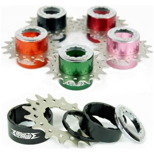 Fire eye bike bicycle 9 speeds turn 1 single speed freewheel Cassette adapter adaptor Anodized color 18T/16T/14T/12T