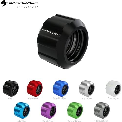 Barrowch Multicolor OD14mm Rigid Hard Tube Tubing Connection Fitting FBYKNL-14
