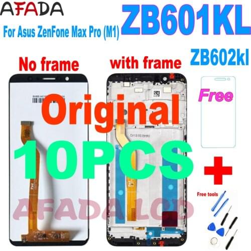 10PCS 5.99'' lcd For Asus ZenFone Max Pro (M1) ZB601KL ZB602KL LCD Display Touch panel glass Screen Digitizer Assembly+Frame