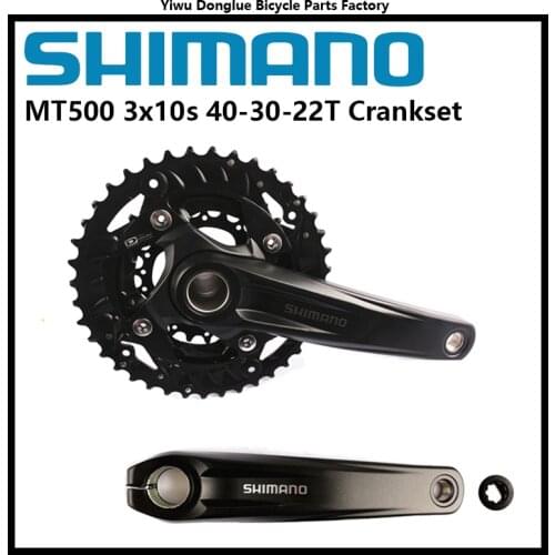 Shimano FC-MT500 3X10 Speed 40-30-22T Crankset 96/64 PCD Two Pieces Chainring Chianwheel For MTB Mountain Bike Bicyle