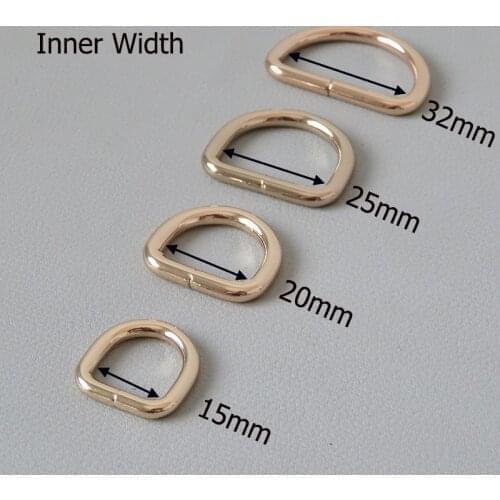 10Pcs 15mm 20mm 25mm 32mm Webbing Metal Straps Buckle Clasp For Bag Backpack Pet Dog Collar D Shaped Ring Clasp DIY Accessories