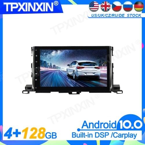 128GB Android10 For Toyota Highlander 2015-2020 Head Unit Car Multimedia Player Auto Radio Tape Recorder GPS Navigation DSP IPS