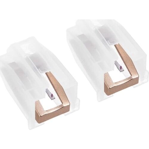 2PCS LP Turntable Phonograph Diamond Stylus Needles Accessories For Gramophone Record Golden
