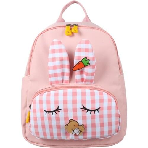 2021 Cartoon Rabbit kindergarten bag girls New Cute Small backpack kids lovely school bag child Casual kids school backpack
