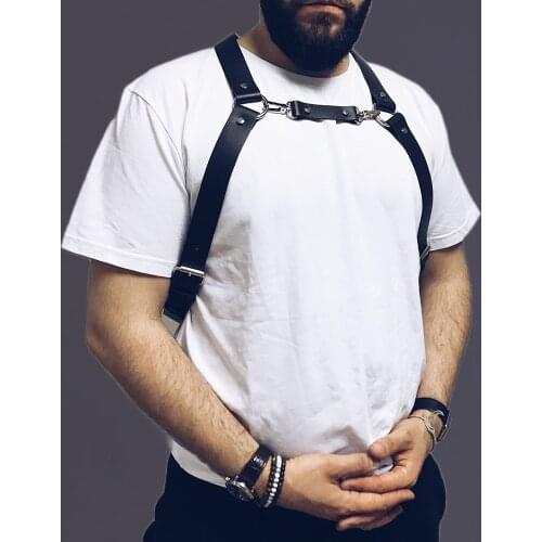 2021 Men Leather Harness Gothic Lingerie Hot Sexy Porn Costume Couple Underwear Goth Bondage Garter Belt Exotic Accessories