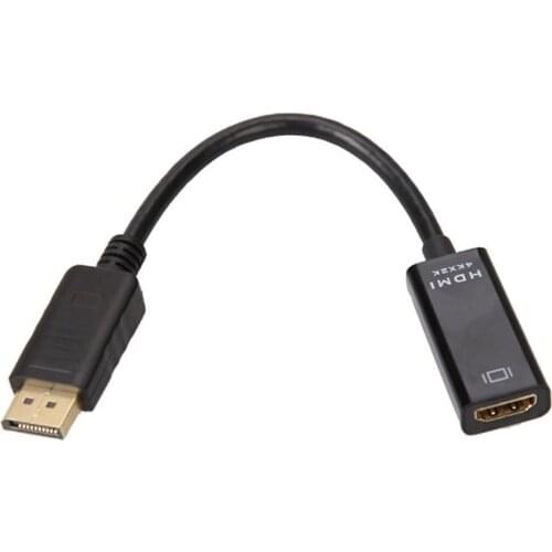 4K DisplayPort DP to HDMI-compatible Female Cable Adapter Converter for HDTV Projector