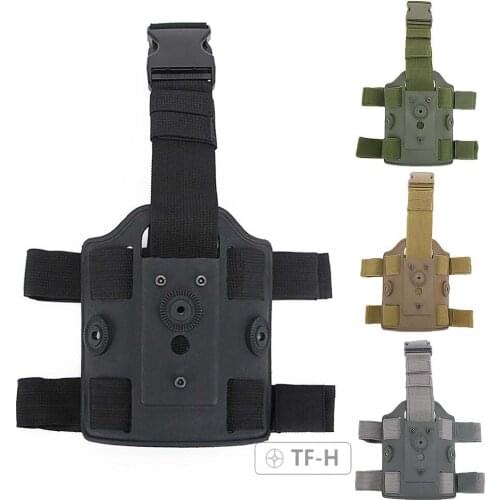 Unisex Tactical Leg Holster Adapter Platform Drop Thigh Holster Pouch Concealed Carry for Glock Pistol Paddle Hunting Gear